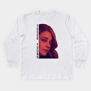 Tessa Young Face Kids Long Sleeve T-Shirt